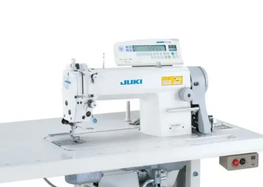 [DLN5410NJ] Máquina de costura duplo arrasto com laçadeira  /  crochet de grande capacidade, Juki DLN5410NJ-7-WB / AK85 / SC920N / CP180, motor servo, tampo e bancada nacional