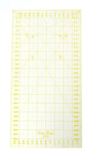 [Str.4067] Regua Quilting, 160x320 mm, escala métrica, amarela