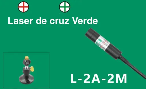 [AOM.L-2A.CruzGreen] Laser de cruz regulável (Verde) 