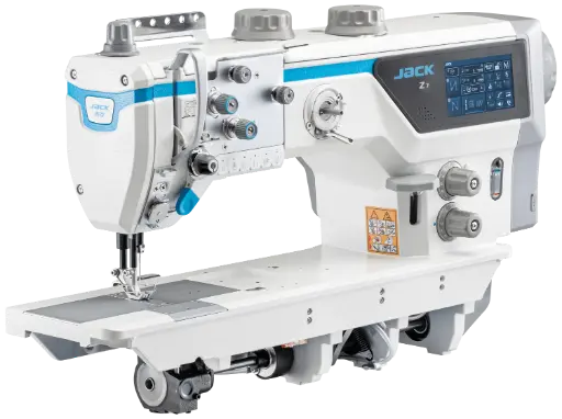 [Jac.Z7-18100] Maquina de costura triplo arrasto Jack JZ7-18100, com tampo, bancada e motor servo
