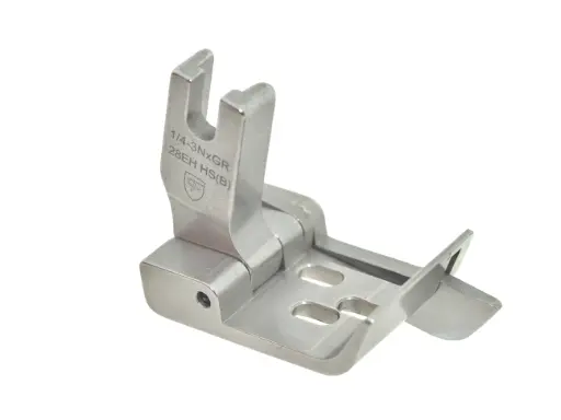 [Ev.1/4-3NxGR28EH.HS(B)] Calcador 3 agulhas para Juki MH380 1/4 (1/8+1/8) - 6.4mm com guia direito a 2.8mm EverPeak