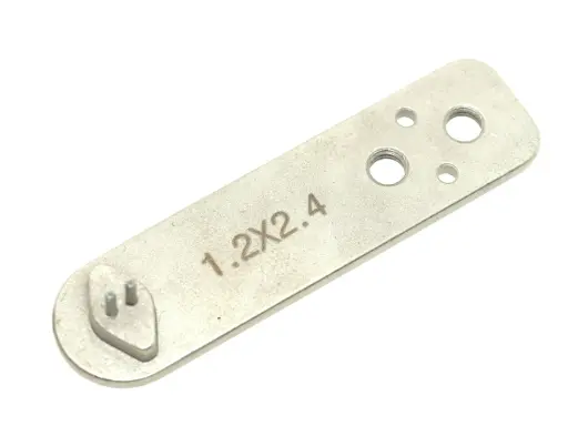 [Cptex.JM-1.2x2.4-2] Matriz / transportador para carregador de botões de 2 furos 1.2x2.4mm para maquina de botões