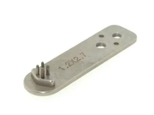 [Cptex.JM-1.2x2.7-4] Matriz / transportador para carregador de botões de 4 furos 1.2x2.7mm para maquina de botões