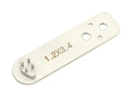 [Cptex.JM-1.2x3.4-4] Matriz / transportador para carregador de botões de 4 furos 1.2x3.4mm para maquina de botões