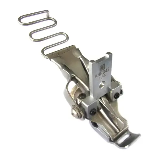 [Cptex.F842] Calcador para esconder costura de malhete em 2 agulhas ponto preso Brother LS2 / Juki LH= KHF842