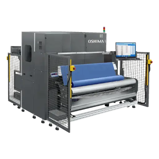 [Osh.Eagle.Ai-Weigh] Maquina revistar / medir malhas e tecidos, 220cm uteis , com inspeção por IA ( Inteligência artificial ) -  Eagle Ai Oshima