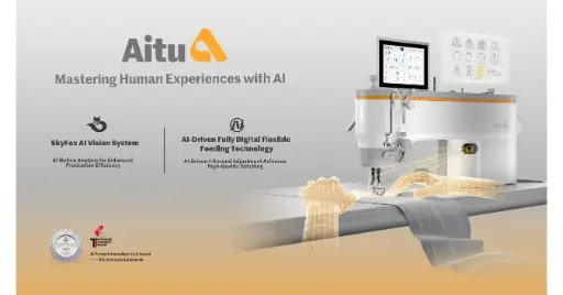 [Aitu.Ai10] Maquina de costura ponto preso Aitu Ai10 com telecâmara AI e inteligência artificial
