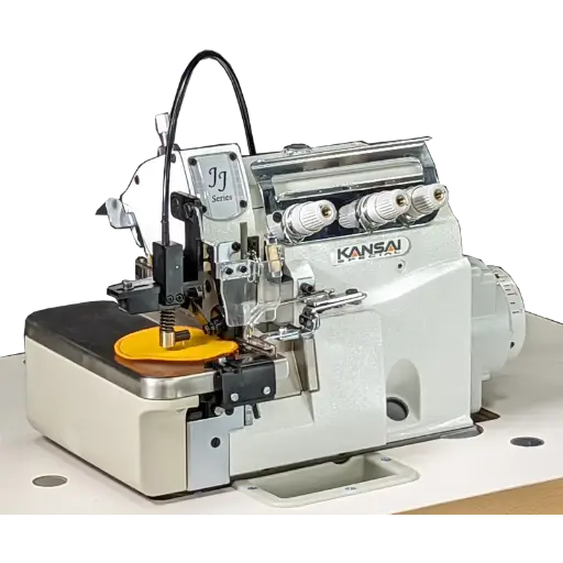 [Ks.JJ3004GS] Maquina de costura Kansai Special JJ3004GS-01M-BD-4MM/DD, para rolinho em emblemas
