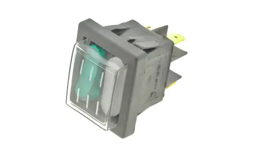 [Ghi.43A011] Interruptor verde com luz indicadora branca Ghidini 30X22 250V PR