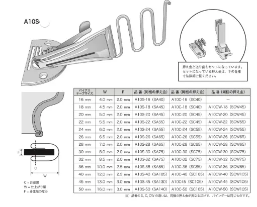 [Suisei.A10Sx26] Conjunto A10S de entrada 26mm saída de 6.5mm com boca de 2mm Suisei (Inclui o calcador Suissei SA65)