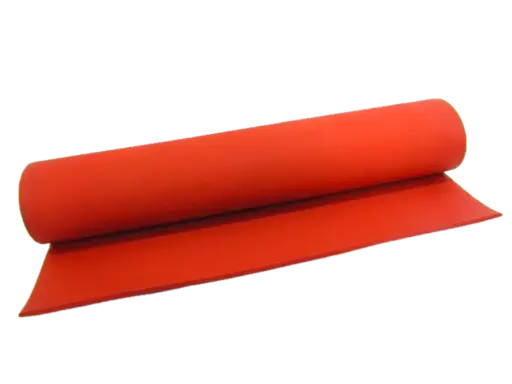 [El.Sil.10mmRed] Base silicone vermelha 10 mm espessura, 1000x1000x10mm para transfers