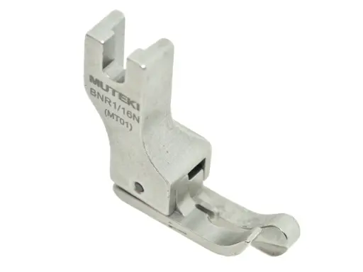 [Mtk.BNR1/16N] Calcador compensador para maquina PBN (Remate limpo) 1.6mm Muteki (MT01)