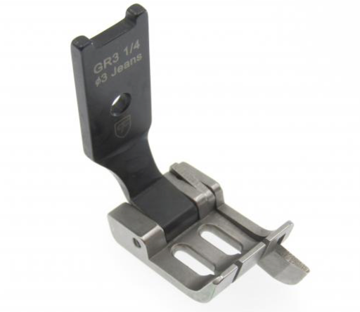 [Ev.GR3-1/4 jeans] Calcador de duas agulhas Ponto preso 6.4mm com guia direito a 3mm para grossos EverPeak
