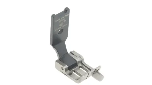 [Ev.GR18.1/4-PBN(EP02)] Calcador para maquina de 2 agulhas 6.4mm Ponto preso com guia direito a 1.8mm para tecidos medios com remate limpo PBN EverPeak